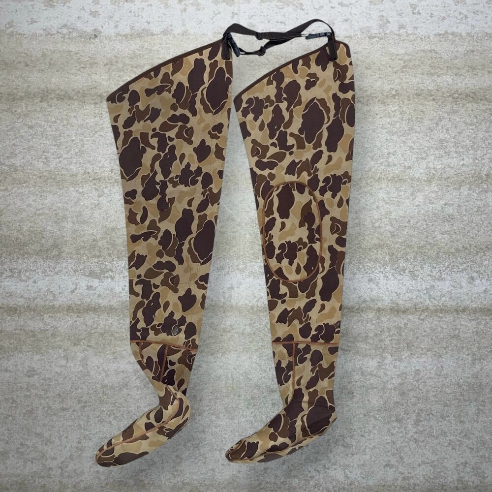 Vintage 90s Duck Hunting Camo Waders 36" Waterproof Woodland - Picture 2 of 10